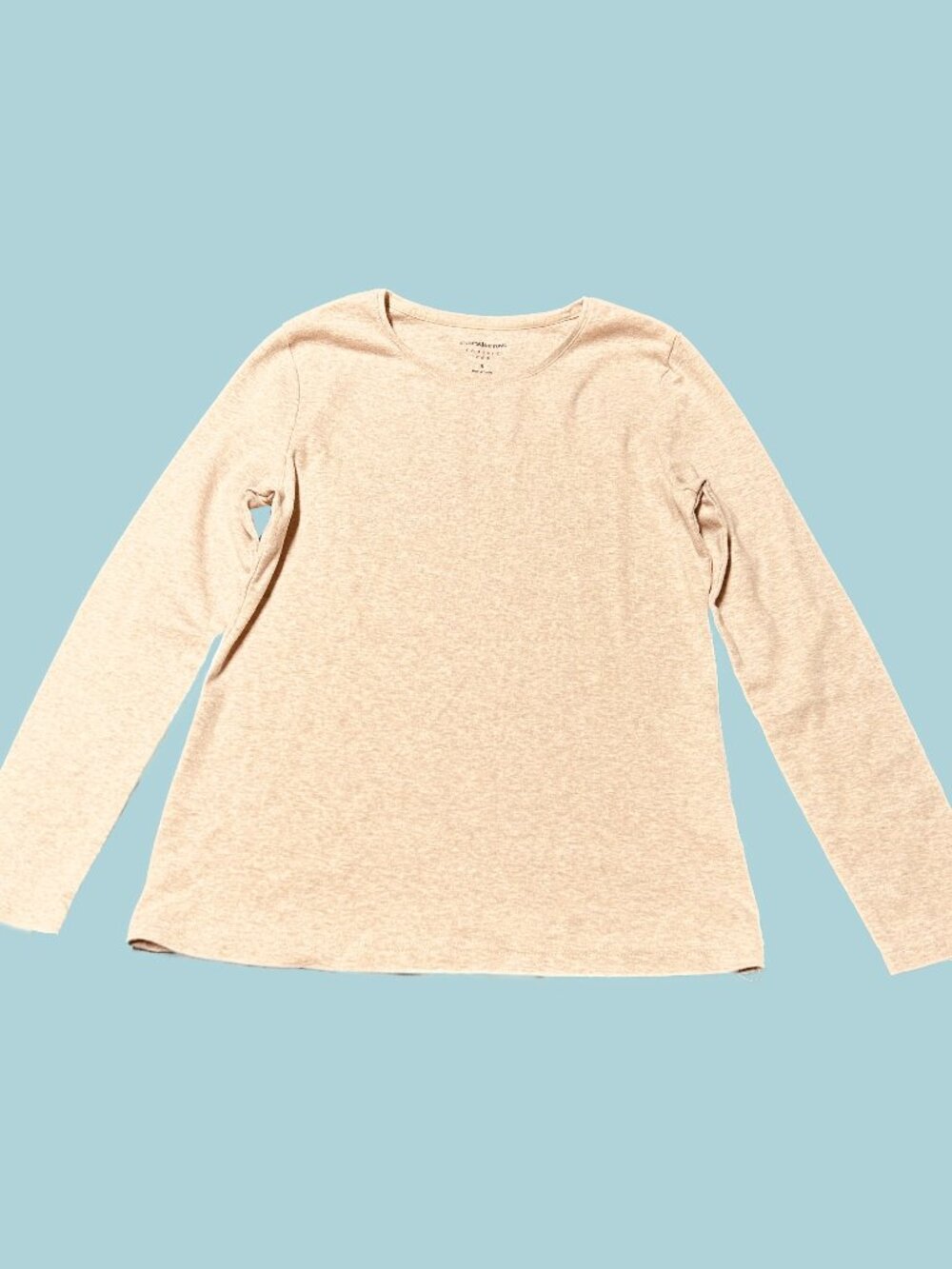 Women's Croft & Barrow Heather Beige Long-Sleeve Tee